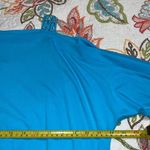 Peck & Peck  women's small blue cold shoulder blouse with chain accents workwear Photo 4