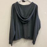 Workshop  V-Neck Hooded Semi Crop Drawstring Waist Dolman Sleeve Sweatshirt Large Photo 4