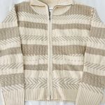 Heartloom Mixed Knit Full Zip Sweater Photo 0