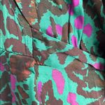 VELVET Graham & Spencer Bridget printed Wrap satin minidress, Multi, Medium, NWT Green Photo 9