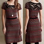 Anthropologie Like New Sparrow For  Short Sleeve Fair Isle Sweater Dress Photo 1