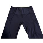 Lululemon Leggings Women's Blue Mesh Sheer Side Panels High Rise Size 6 Photo 5