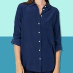 Everlane The Relaxed Silk Blue Shirt Size 2 Photo 1