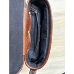 Fossil Vintage Leather Shoulder Camera Bag Tote Two Tone Brown 80/90s Y2K Purse Photo 6