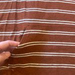 Market & Spruce  knit rust & white stripe hoodie size 1X Photo 3