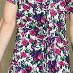 D.B.Y. Ltd. Vintage Purple & Pink Floral Short Sleeve Mini Dress Photo 5