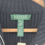 Ralph Lauren Lauren ‎ Herringbone Black Ivory Zip Sweater Vest Petite Large Photo 1