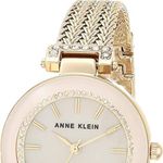 Anne Klein  Womens Premium Crystal Pink Mesh Bracelet Watch Photo 2