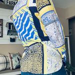 Unique Vintage Vintage Elliott Lauren Funky Retro Mixed Print Button Up Top Photo 1