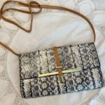 Jaclyn Smith  Faux Snake Reptile Print Clutch Or Crossbody Purse Removable Strap Photo 0