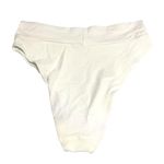 Aerie Bikini Bottom High Cut Cheeky Textured High Rise White XL Photo 1