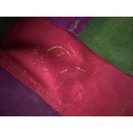 Victor Vintage 1960s Boho Hippie Leather Pink Purple Fringe Poncho One Size Size undefined Photo 1