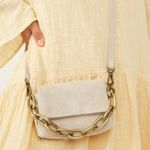 Free People Charlie Chain Crossbody in taupe suede leather Photo 9