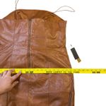 Wild Fable  Women XL Copper Faux Leather Spaghetti Strap Dress Zip Back NEW Photo 7