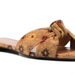 Saint Laurent Bianca Floral Suede Slide Sandal Size 36 Photo 0