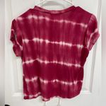 LA Hearts  Red Tie Dye Cropped Length Crew Neck Lightweight Tshirt Women’s Size S Photo 1