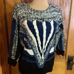 Vtg 80s Bonnie & Bill abstract chenille sweater Blue Size undefined Photo 5