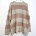American Eagle Jegging Fit Cream Pink Striped Wool Blend Oversized Tunic Sweater Photo 11
