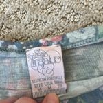 ZARA  Floral Short Sleeve T Shirt Wide Neckline Watercolor Size Medium VGUC Photo 2