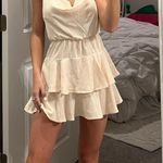 Cream Mini Dress Tan Photo 0