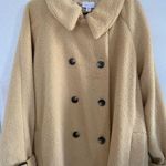 Top Shop light yellow coat size 12 double breasted belted oversized Photo 1