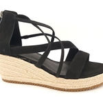 Eileen Fisher NEW Wanda Wedge Espadrille Sandal Black Women's Sz 9.5 MSRP $195 Photo 0