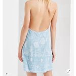 Urban Outfitters  Women's S Blue Floral Catalina Halter Mini Dress Casual Spring Photo 1