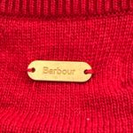 Barbour Heritage Sweater Wool Cashmere Red Knit Gold Buttons Preppy Women’s Sz 6 Photo 9