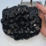 Brighton Kiss Lock Black Purse, Quilted Camellia Flower, Chain Shoulder Bag, Photo 3