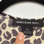 Something Navy  Revolve Animal Print Button Down Sun Dress Womens XS Cream Brown Photo 3