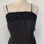 J.R. Nites by Caliendo Vintage 90’s Solid Black Beaded & Sequin Floral Accent Sheath Dress Photo 9