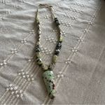 Old Granite green bead necklace, jaspe Africa unique find Photo 1