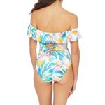 La Blanca  Floral Off the Shoulder One Piece‎ 4 Floral Print Swimsuit Photo 1