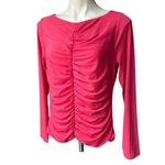 J.Crew NWT, Ruched Long-Sleeve Matte Jersey Top, Sz L Photo 4