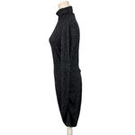 Athleta Malaga Dress Long Sleeve Ruched Sides Heathered Gray Black Womens S Photo 6