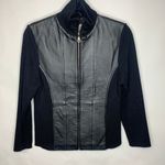 Coldwater Creek  Leather Sweater Coatigan Jacket Sz Small Petite Photo 0