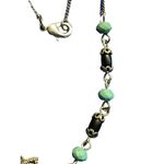 Avon Nina Ricci Y Necklace Collar Silver Tone Faux Turquoise Southwestern 16.5" Photo 2