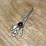 Sterling Silver Black Onyx 925  Drop Pendant Photo 4