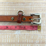 Frye Brown Leather Belt Silver Buckle Women Size 30 Photo 8