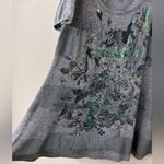 Miss Me Floral Studded Gray Cold Shoulder Top Sz M Photo 1