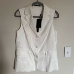 Elie Tahari  NWT Sky White Blazer Vest Top Jacket Women’s Size M / S Photo 7