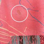 Splatter Paint Scarf Pink Fringe Eclectic Square Art to Wear Funky Colorful Photo 6