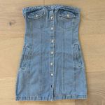 Boutique Denim Button Up Mini Dress Blue Size XS Photo 1