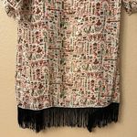 LuLaRoe MONROE Size SMALL Fringe Kimono Wrap Coverup Boho Ethnic Earthy Photo 11