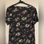 Hiatus NWOT  Black and Pink Floral Polka Dot Button Down Romper size small Photo 6