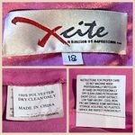 Vintage 90s Y2K Pink Whimsical Beaded Sequin Flower Prom Dress XL Fairycore Glam Photo 14