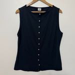 Abercrombie & Fitch  Fitted Slash Button-Through Tank Top Vest Size XL Ribbed Photo 1