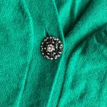 Talbots Petites Emerald Knit Cardigan Angora Cashmere Blend with Jeweled Buttons Photo 1