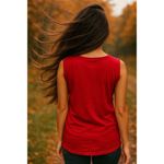 Ann Taylor Medium Red Sleeveless Layered Tank Top Night Out Club Party Fit Chic Photo 2