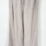 Jones New York  & Co Women’s Light‎ Gray 100% LINEN Pants Size Large Lagenlook Photo 0
